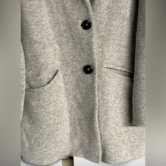 Madewell Women's Sz. M Grey Merino Wool Long Line Cardigan Sweater - Picture 8 of 10